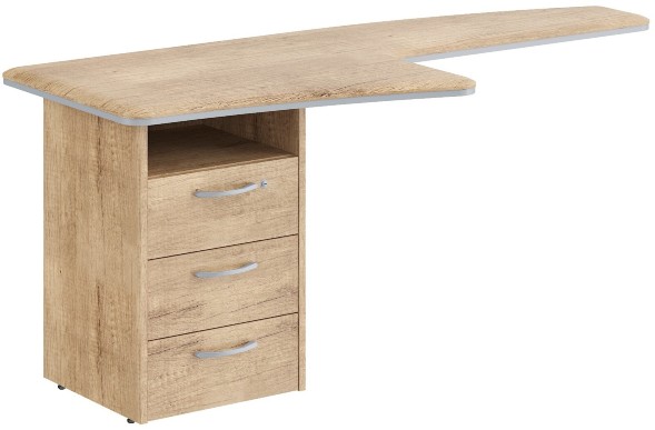 Брифинг-приставка с тумбой DB 1880(L) Дуб Каньон 1800х800х750 в Полевском 