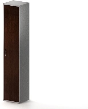 Шкаф колонка с глухой дверью СУ-1.9(R) Венге/Металлик 406*365*1975 в Полевском 