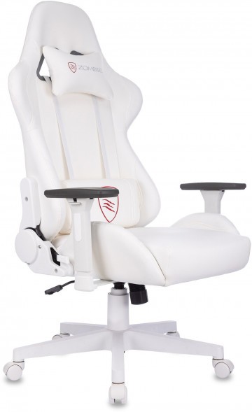 Кресло игровое Zombie Neo белый эко.кожа крестов. пластик пластик белый в Полевском 