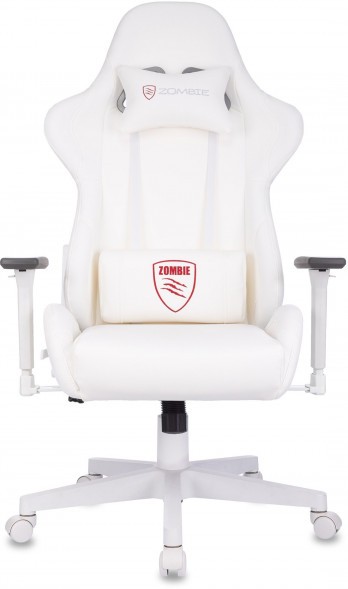 Кресло игровое Zombie Neo белый эко.кожа крестов. пластик пластик белый в Полевском 
