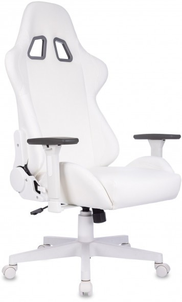 Кресло игровое Zombie Neo белый эко.кожа крестов. пластик пластик белый в Полевском 