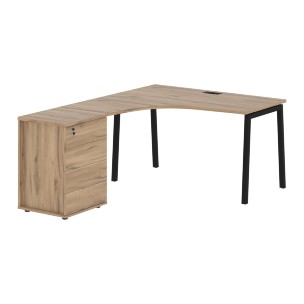 Стол эргономичный с тумбой ELCET 1318(L) 1360х1880х750 EDIS