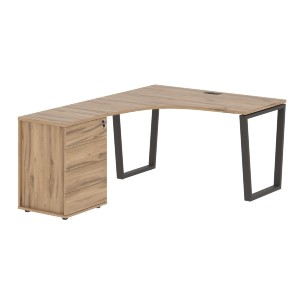 Стол эргономичный с тумбой EVCET 1318(L) 1360х1880х750 EDIS