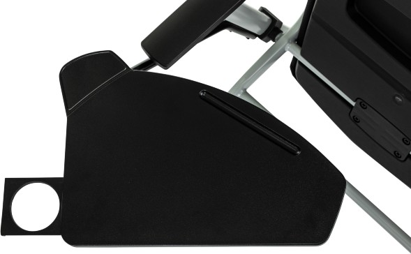 Стул Бюрократ X-Click-PP черный со столиком на ножках металл серый