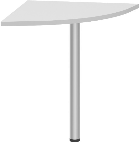 Угловой элемент с опорой XKD 700.1 Белый/Алюминий 700х700х750 в Полевском 