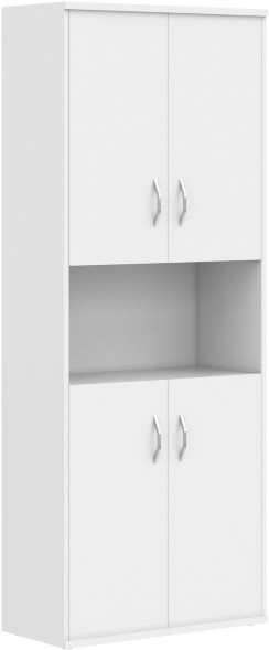 Шкаф с двумя комплектами глухих малых дверей СТ-1.5 Белый 770*365*1975 в Полевском 